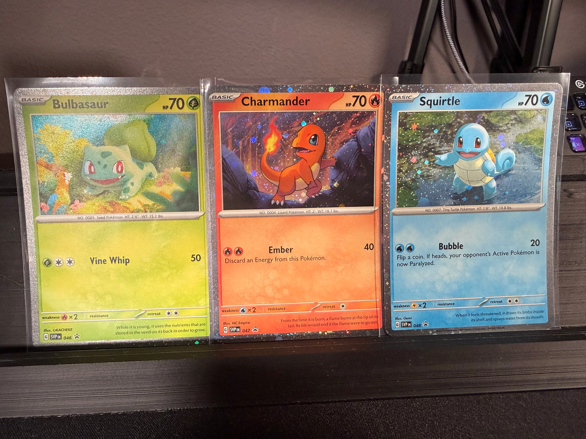 Gen 1 Starter Trio! (Near Mint)
