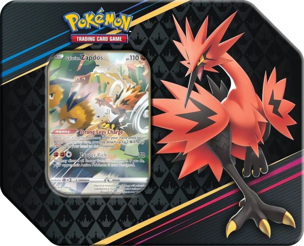 Crown Zenith Tin (5 Packs) [Galarian Zapdos]